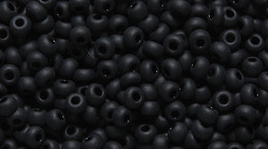 11SB109-ML: Cz Seed Bead Op Black 11/0 Matte 250GM