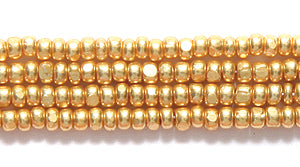 11SB853-C: CZ Seed Bead True Cut Coated Metallic Gold 11/0 6HK