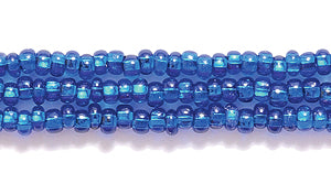 11SB468: CZ Seed Bead Silver Lined Capri Blue 11/0 6HK