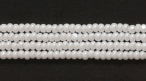 13SB312-C: CZ Seed Bead Charlotte Cut Sfinx White 13/0 18HK