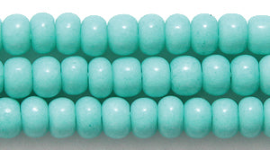 6SB6185: CZ Seed Bead Sol Gel Opaque Turquoise Blue 6/0 36STR