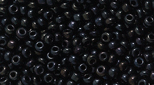 11SB109-L: CZ Seed Bead Op Black 11/0  250GM