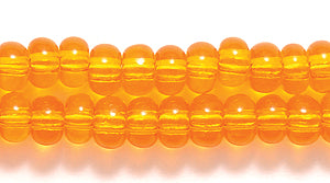 6SB232: CZ Seed Bead TR LT Orange 6/0 36STR