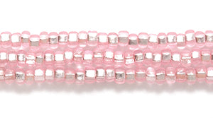 11SB491-DY: CZ Seed Bead Silver Lined Dyed LT Pink 11/0 6HK