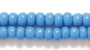 6SB166: CZ Seed Bead Opaque Deep Turquoise Blue 6/0 36STR