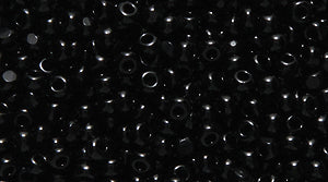 11SB109-CL: CZ Seed Bead True Cut Black  11/0 50GM