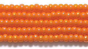 10SB532: CZ Seed Bead LT Orange AB 10/0 5HK