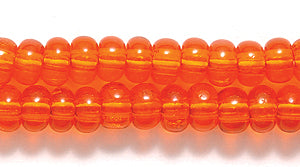 6SB234: CZ Seed Bead TR MED Orange 6/0 36STR