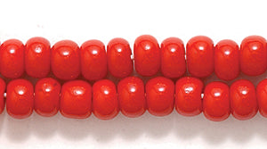 6SB146: CZ Seed Bead Opaque DK Red 6/0 36STR