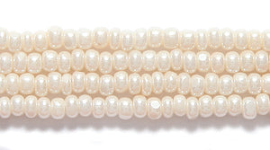 11SB651-C: CZ Seed Bead True Cut LT Pearl Eggshell 11/0 6HK