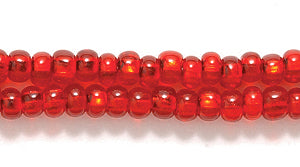 8SB444: CZ Seed Bead Silver Lined Ruby 8/0 6HK