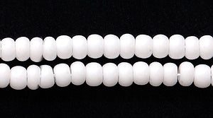 8SB112: CZ Seed Bead Opaque White 8/0 3HK