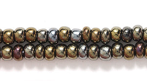 8SB558: CZ Seed Bead Brown Iris AB 8/0 6HK