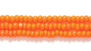 11SB134-C: CZ Seed Bead True Cut Op DK Orange 11/0 6HK