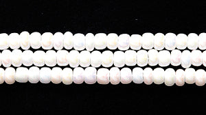 10SB512: CZ Seed Bead Chalk White AB 10/0 5HK