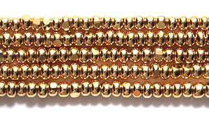 11SB853-5C: CZ Seed Bead True Cut 24 Karat Gold Plate 11/0 6STR 20HK