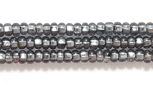 10SB405: CZ Seed Bead Silverlined Grey 10/0 5HK