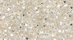 11SB412-L: CZ Seed Bead Silverlined Crystal 11/0  150GM