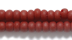 6SB148-M: CZ Seed Bead Opaque Brick Red Mahogany Matte 6/0 36STR