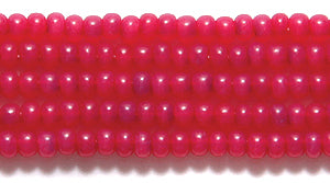 10SB944: CZ Seed Bead Dyed Bright Red 10/0 5HK