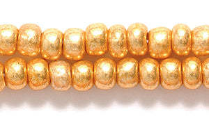 6SB854: CZ Seed Bead Metallic Gold 6/0 36STR