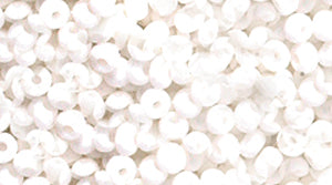 10SB112-L: CZ Seed Bead OPQ White 10/0 Loose-125GM