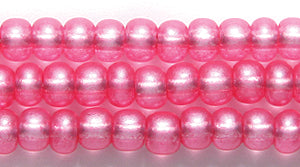 6SB495-TA: CZ Seed Bead Terra Silver Lined Rose 6/0 36STR