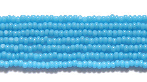 15SB162-C: CZ Seed Bead True Cut Opaque Turquoise Blue 15/0 30HK