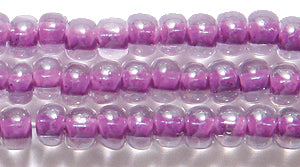 6SB795-V: CZ Seed Bead Colorlined DK Violet 6/0 36STR