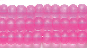 6SB694-NT: CZ Seed Bead Neon Fuchsia On Crystal 6/0 36STR