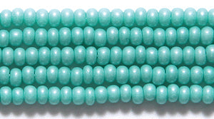 10SB181-TA: CZ Seed Bead Terra Pearl Opaque Mint Green 10/0 5HK