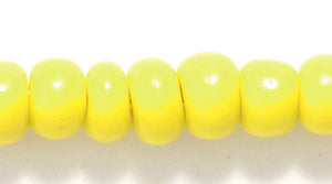 1SB122: CZ Seed Bead Opaque LT Yellow 1/0 8 STR