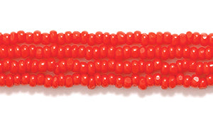 13SB142-C: CZ Seed Bead Charlotte True Cut LT Red 18/0 18HK