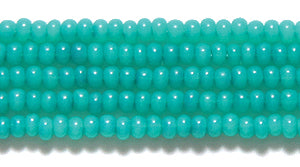 11SB982: CZ Seed Bead Dyed Alabaster Bright Green #17858  11/0 6HK