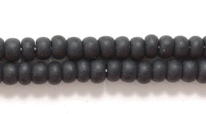 8SB109-M: CZ Seed Bead Opaque Black Matte 8/0 6HK