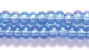 6SB572-T: CZ Seed Bead TR LT Sapphire AB 6/0 36STR