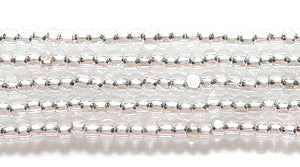 11SB412-RC: CZ Seed Bead True Cut Silver Lined Crystal 11/0 Round Hole 6HK