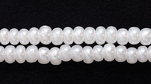 8SB612: CZ Seed Bead Pearl White 8/0 3HK