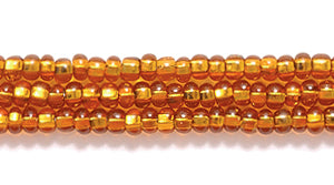 11SB456: CZ Seed Bead Silver Lined DK Topaz 11/0 6HK