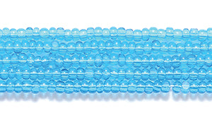 13SB263-C: CZ Seed Bead Charlotte TR Aqua Blue 13/0 18HK