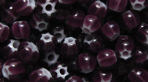 6SB298-WSL: CZ Seed Bead White Heart Star Amethyst 6/0 150GM