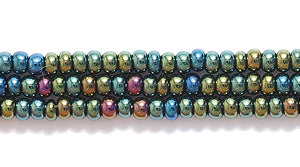 11SB588: CZ Seed Bead Green Iris 11/0 6HK