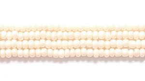 13SB652-C: CZ Seed Bead Charlotte Pearl Eggshell 13/0 18HK