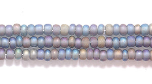 11SB505-TM: CZ Seed Bead TR Grey ABMatte 6HK