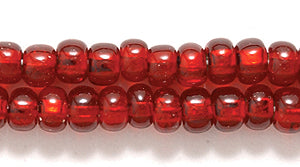 6SB446: CZ Seed Bead Silver Lined Garnet 6/0 36STR