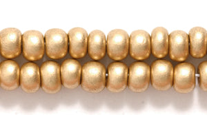 6SB953-ME: CZ Seed Bead Silk LT Gold 6/0 36STR