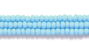 11SB162-M: CZ Seed Bead Op LT Turquoise Blue Matte 11/0 6HK