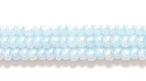 10SB672: CZ Seed Bead Pearl LT Blue 10/0 5HK