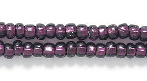 8SB499: CZ Seed Bead Silver Lined Deep Amethyst 8/0 6HK