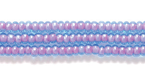 10SB769: CZ Seed Bead Colorlined Blue-amethyst 10/0 5HK